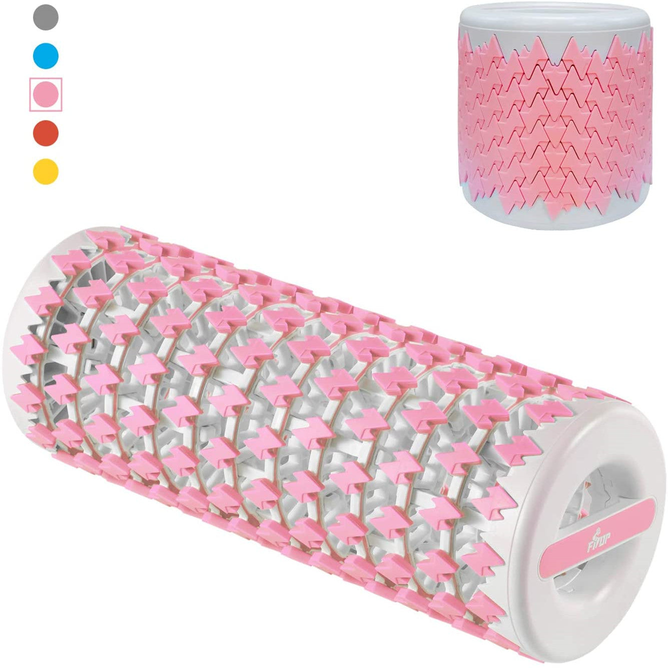 FISUP Foam Roller For Physical Therapy And Exercise Back Stretching Adjustable Deep Tissue Massager For Home Gym Pink