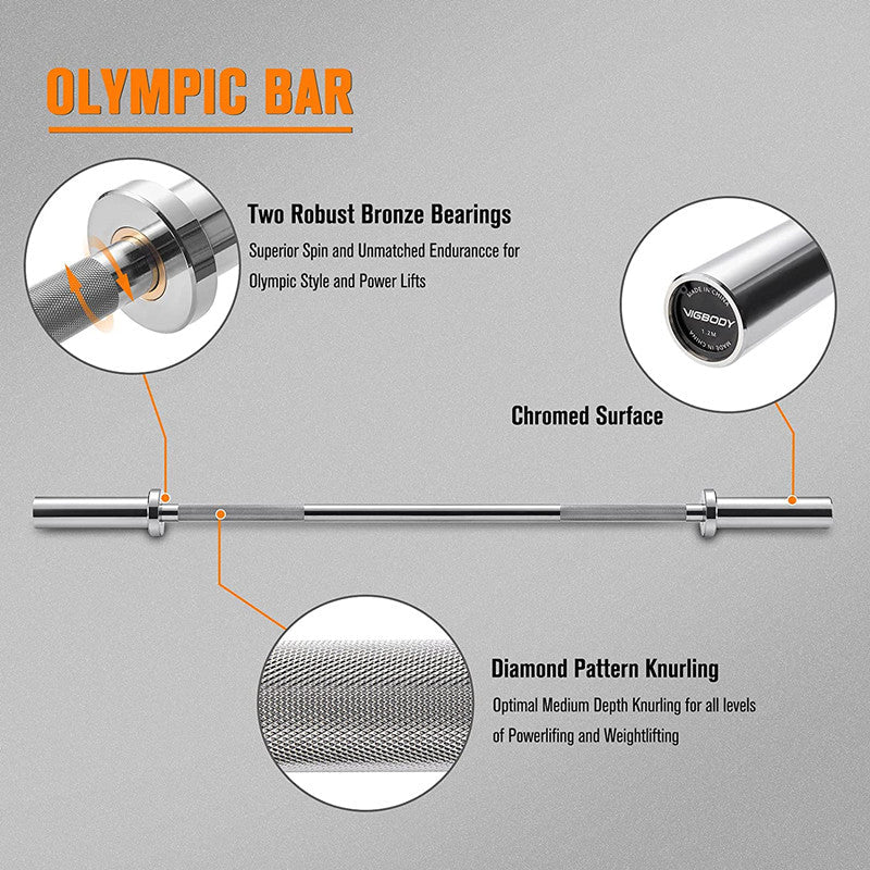 4FT Olympic Bar Fitness Barbell