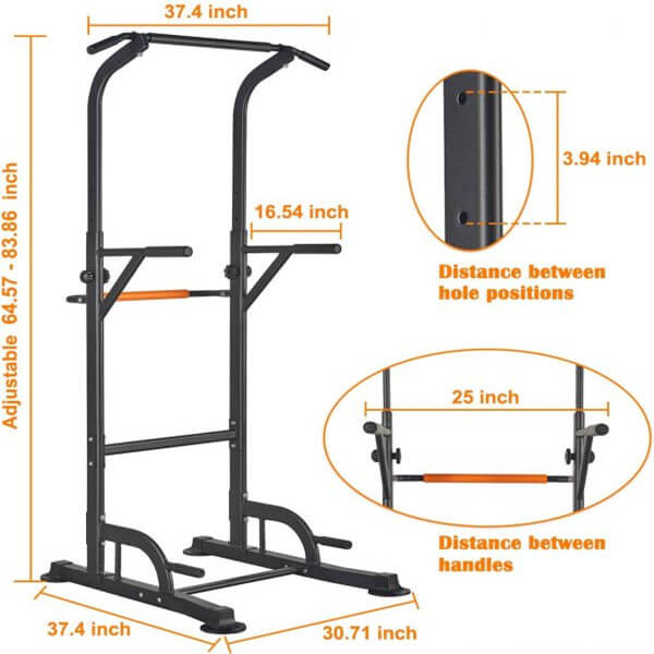 Chin Up Station ( Pull Up Dip Bar ) Power Tower Workout for Home Gym
